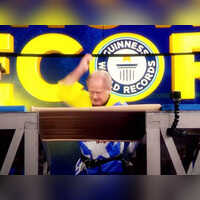 German man dubbed 'Hammer Hands' breaks 68 baseball bats in one minute