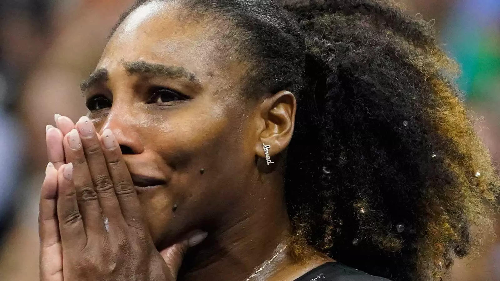 Watch a teary-eyed Serena Williams say goodbye to tennis, but she's keeping the door open on her comeback