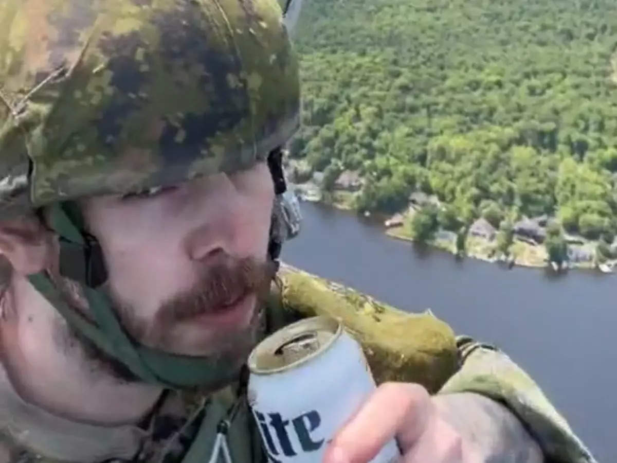 Canadian Army investigates after soldier parachuted while drinking beer