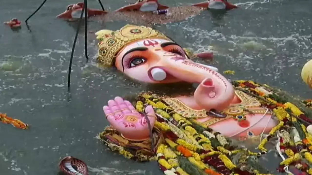 A row over the immersion of Ganesh idols in Hyderabad Lake Police's thwarting attempt to stage a bike rally