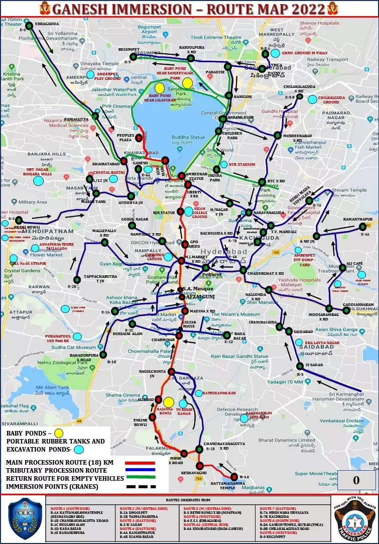 Procession route map