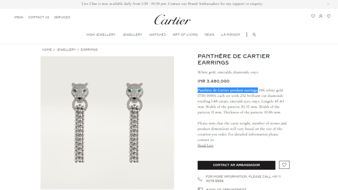 Cartier39s official website - Pendant earrings