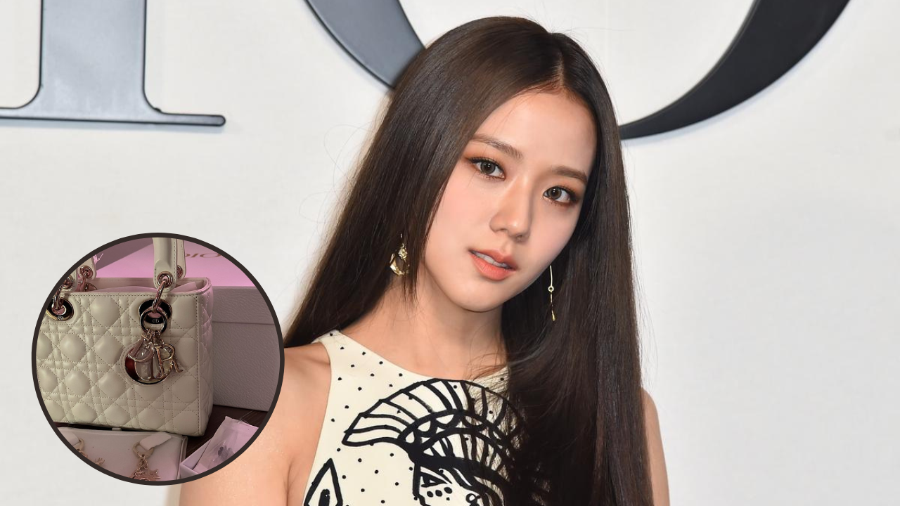 Jisoo shows off her expensive white bag