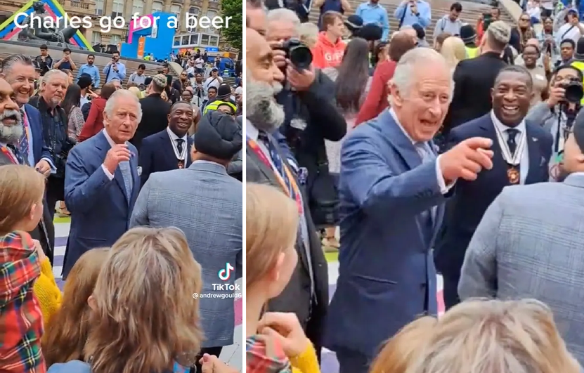 Random guy asks King Charles III out for a beer the monarchs quick-witted reply goes viral - WATCH
