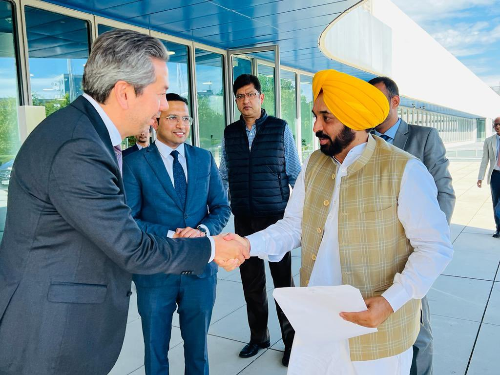 Punjab-Chefminister Bhagwant Mann trifft BMW-Vertreter in München, Deutschland Bild Twitter