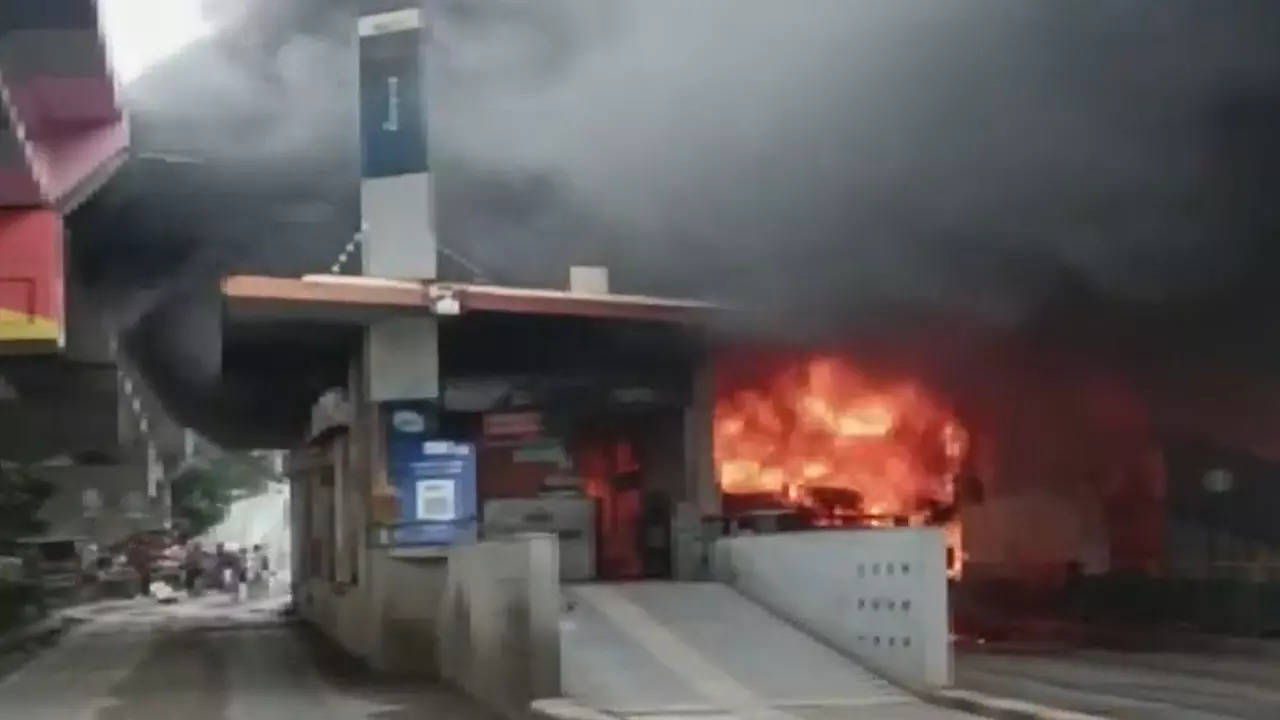 Bus fire breaks out at Ahmedabad's Memnagar station, no casualties - View