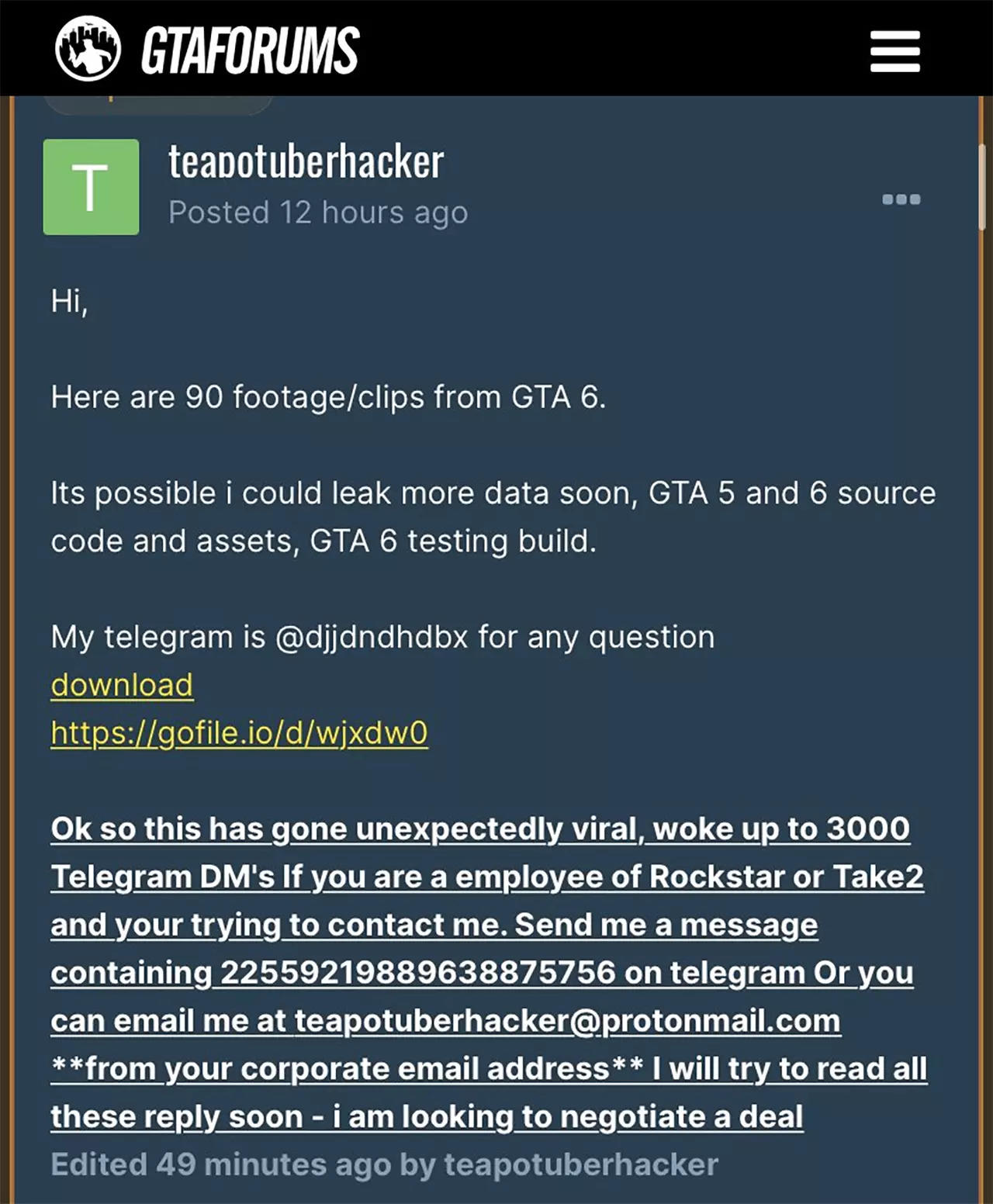 GTA 6 Gameplay Footage, Source Code Leaked Post Hack At Rockstar Games