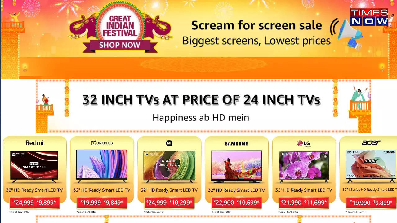 Amazon Great Indian Festival 2022 Scream for Screen special offers and discounts on televisions