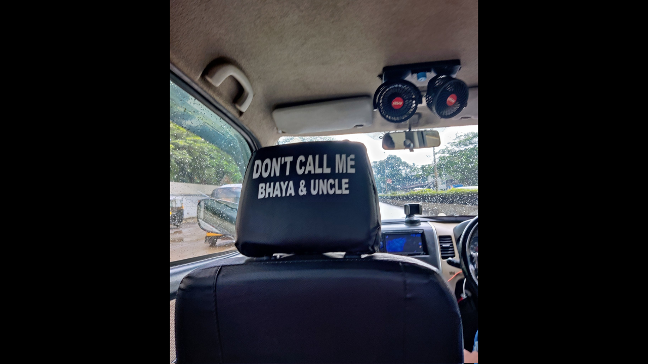 Don't call me Bhaya and Uncle: Uber driver's notice on car seat goes viral
