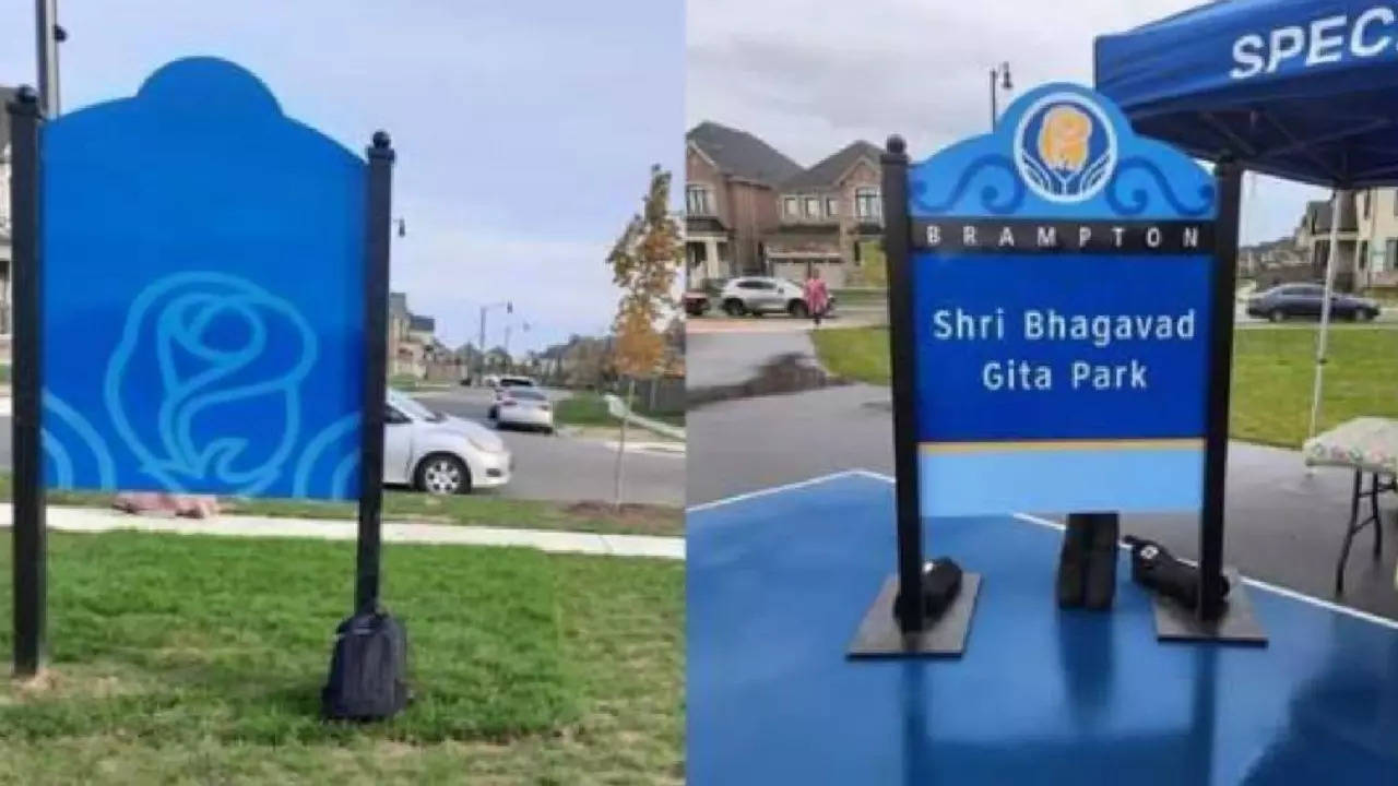 Canada's Shri Bhagavad Gita Park sign vandalised days after renaming