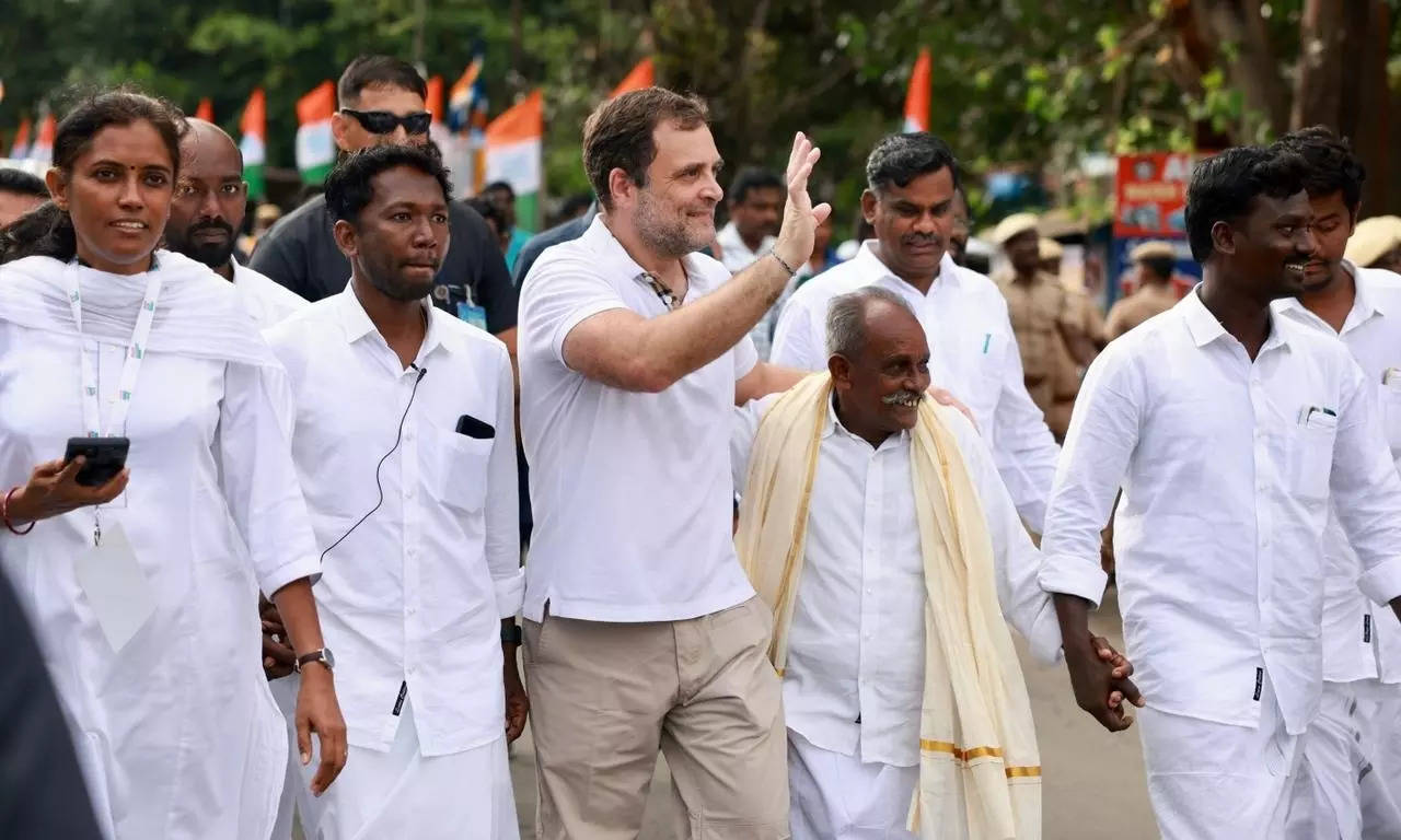 Kanyakumari: Congress leader Rahul Gandhi during the third consecutive day of 'Bharat Jodo Yatra', in Kanyakumari on Friday, Sept. 09, 2022. (Photo: Twitter)