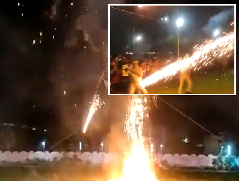 Ravan effigy 'fires back'