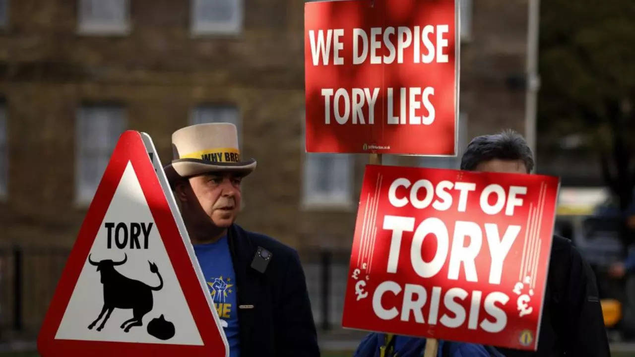 Anti-Tory protest AP photo Oct 20 