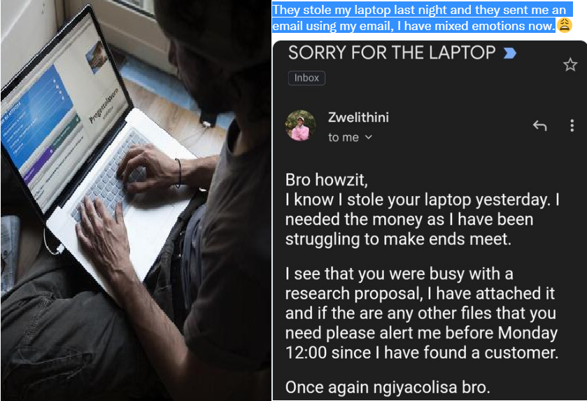 Stolen laptop