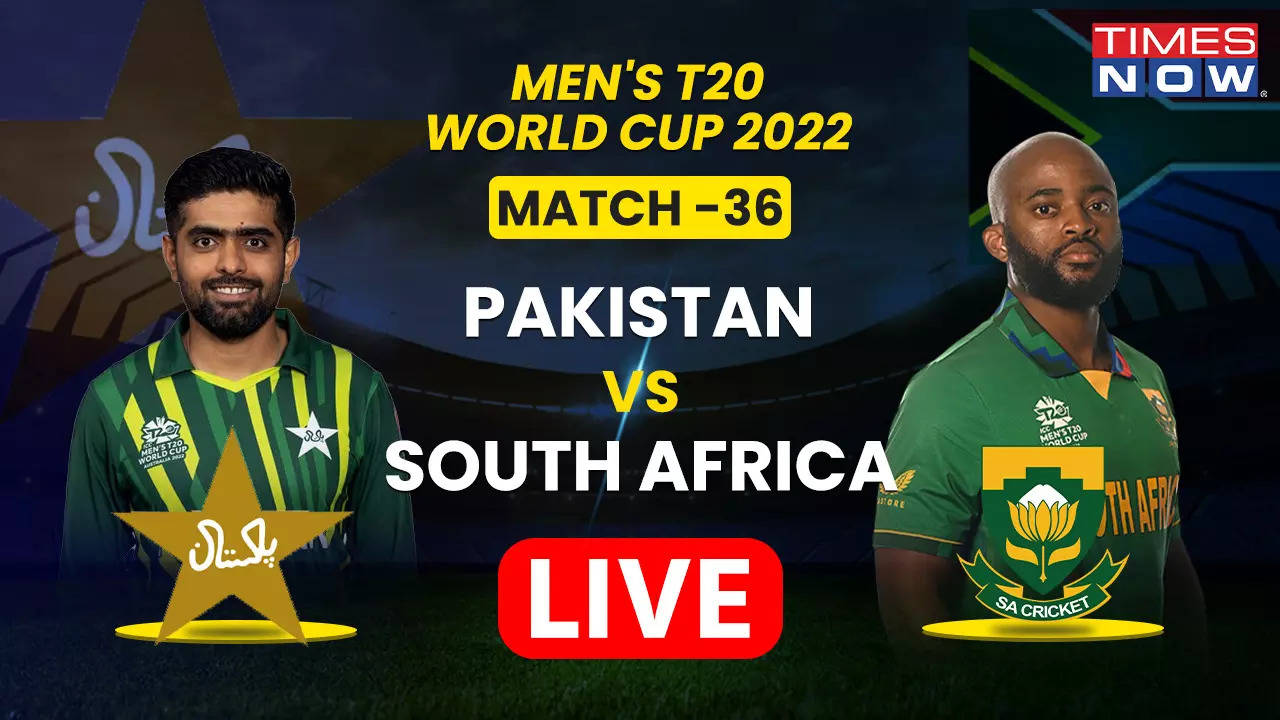 Pak VS SA Live Score, T20 World Cup Live Score 2022, Pakistan vs South Africa Cricket Match Scoreboard, Full Commentary and Highlights Cricket News, Times Now
