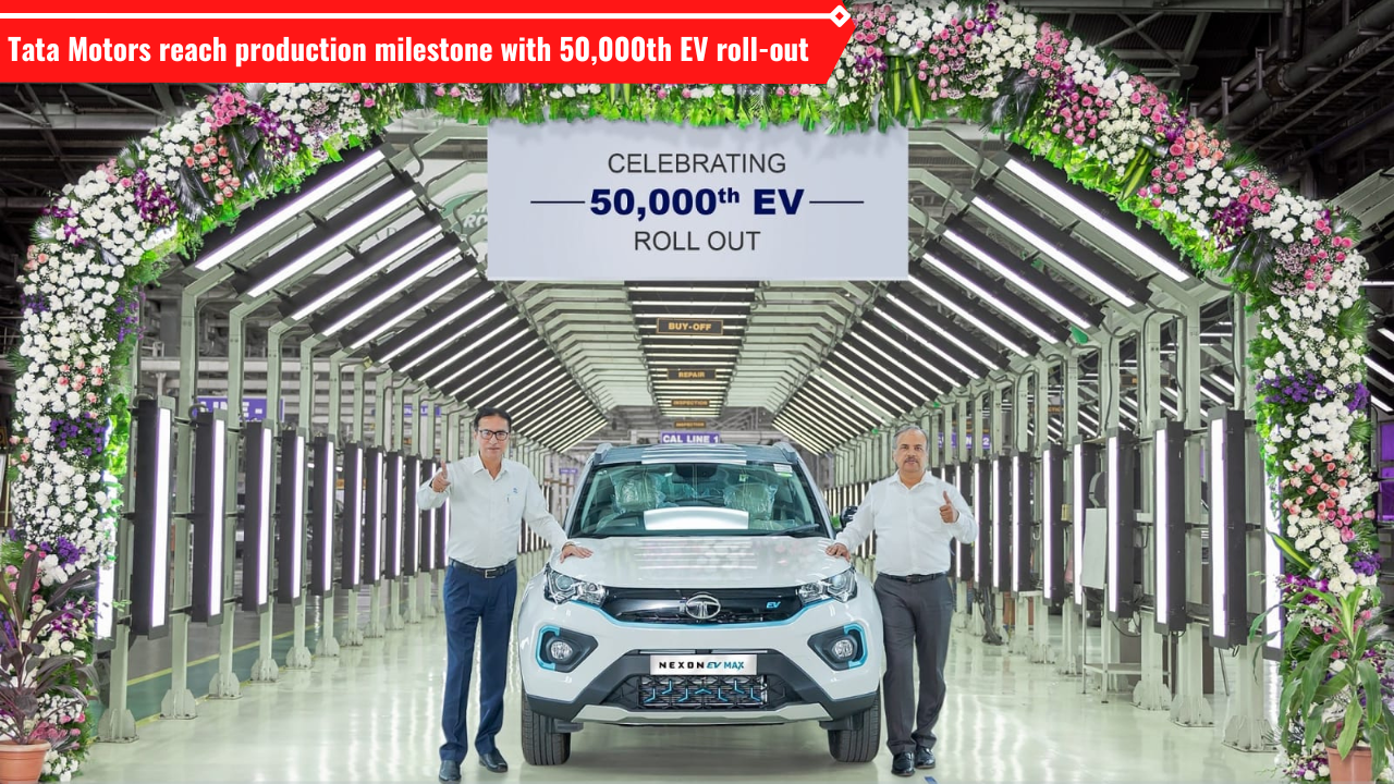 The 50,000th EV rolls out of Tata Motor' Pune facility