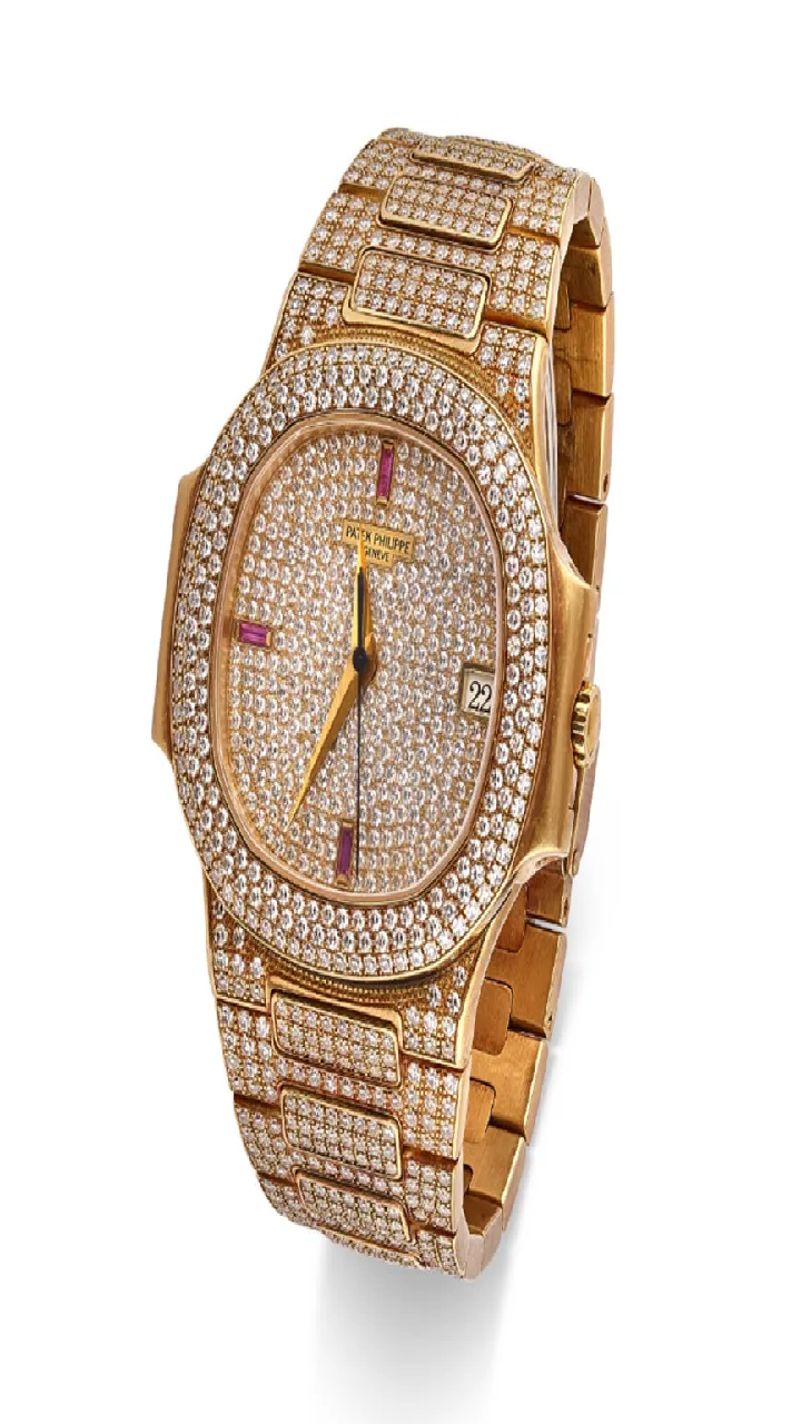 Patek Philippe Nautilus Gold and Diamond Wristwatch - Rs 55-70 lakh