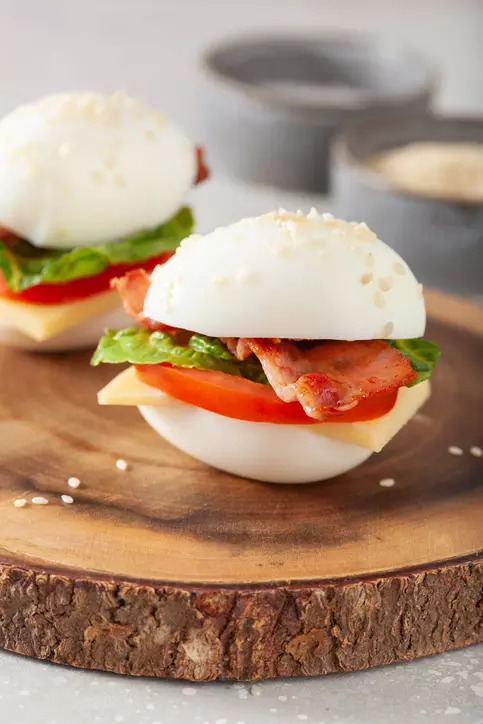 Boiled eggs sandwich