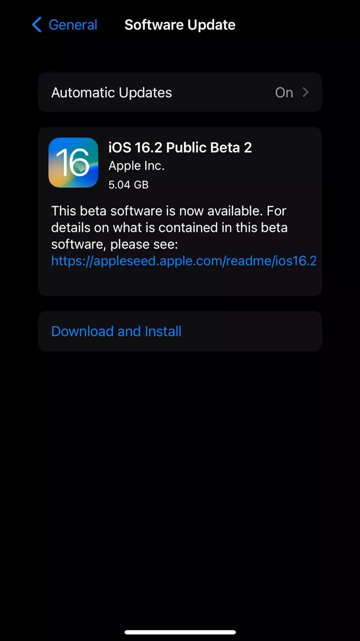 Install iOS 162 Public Beta