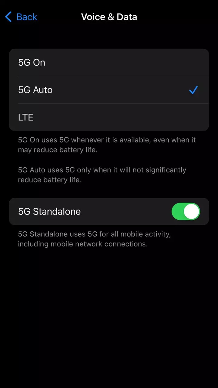 Enable 5G on iPhone