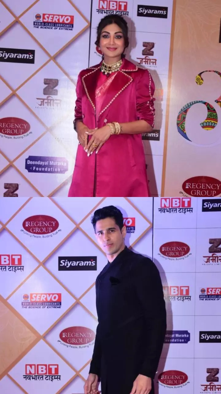 Navbharat Times Awards 2022 Shilpa Shetty Sidharth Malhotra and others grace the red carpet