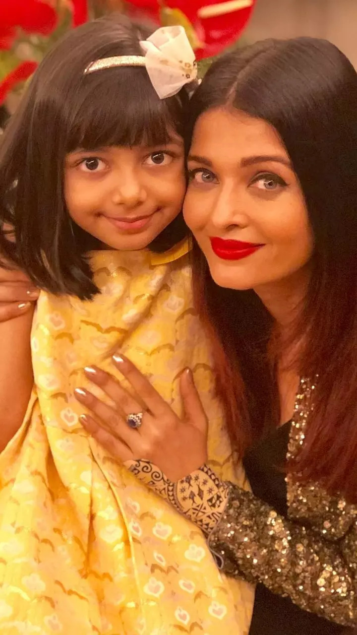 Aishwarya is a dotting mom to Aaradhya