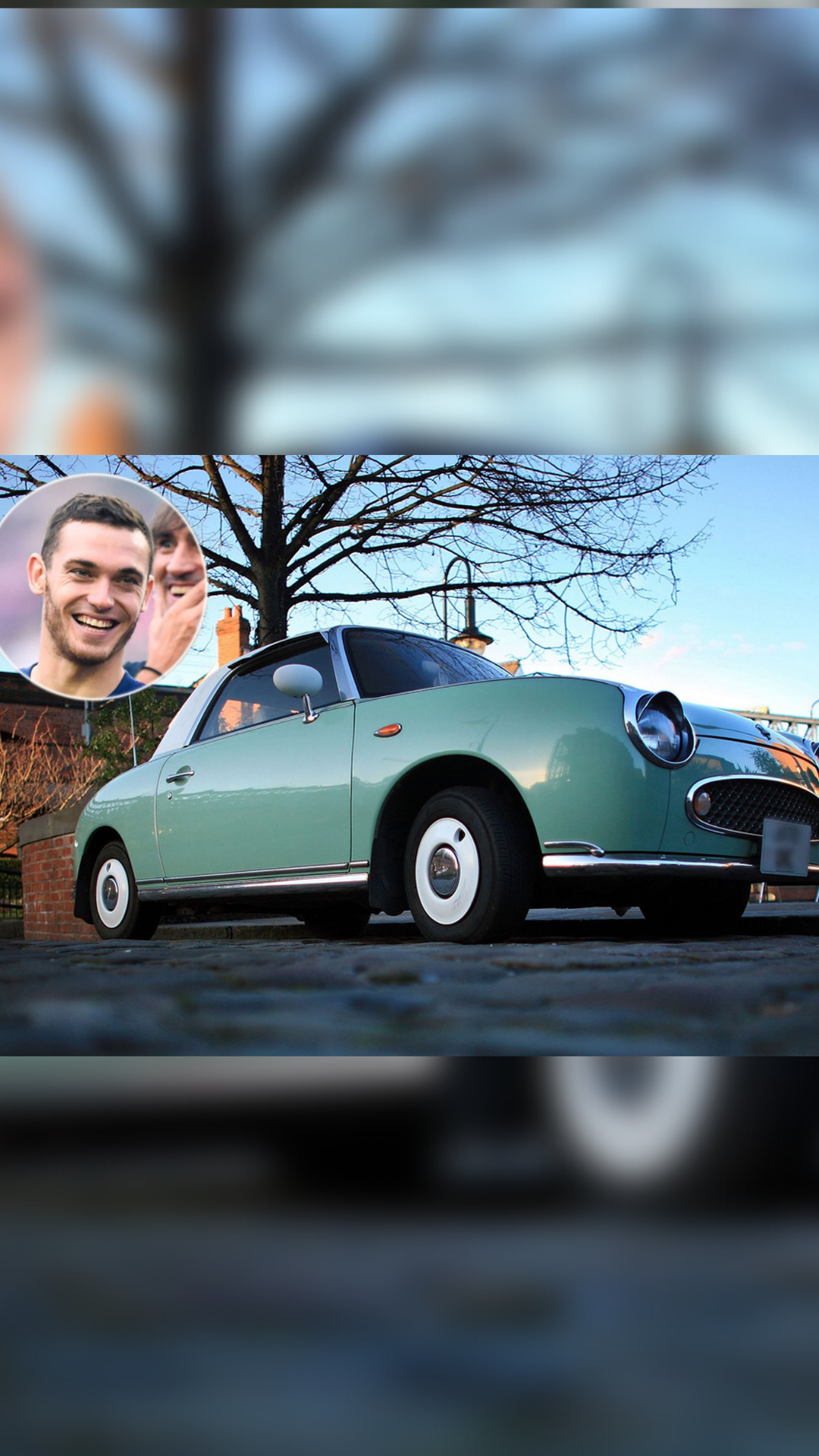 Thomas Vermaelen and his Nissan Figaro