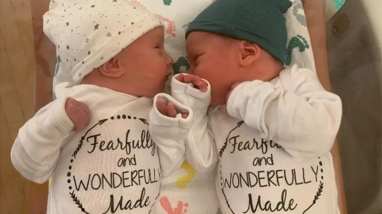 Twins born from frozen embryos