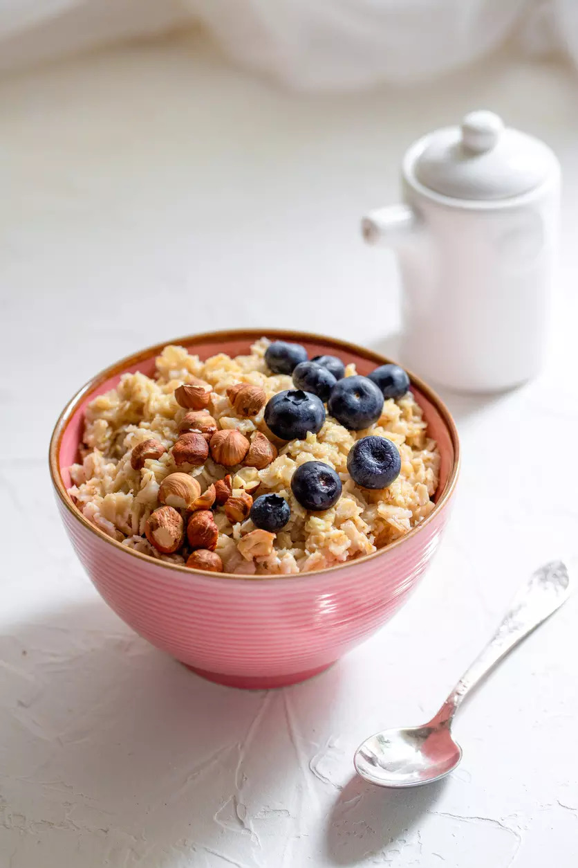 Baked blueberry oats