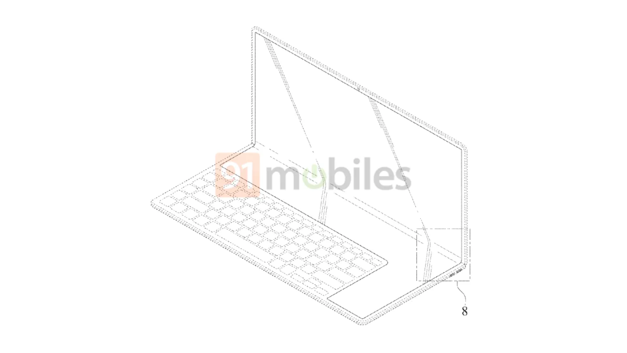 Samsung dual-display foldable laptop patent (Image source: 91mobiles)