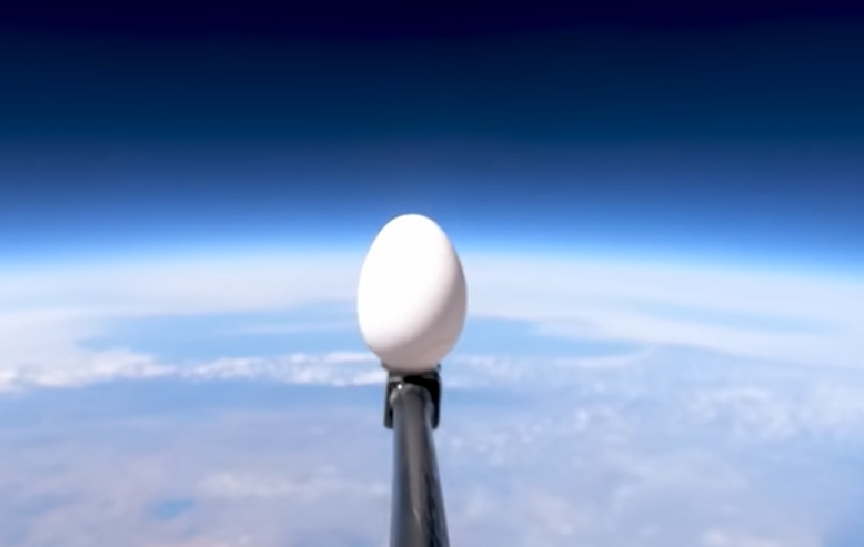 Egg dropped from space
