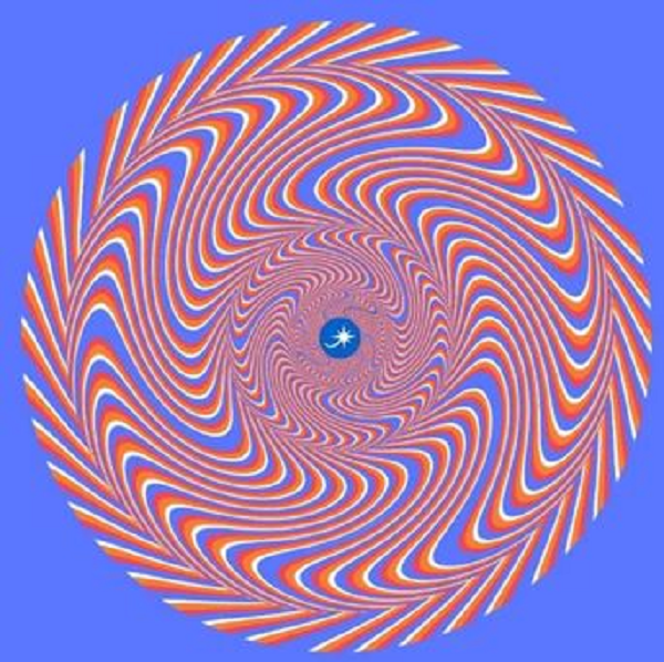 Optical illusion makes it difficult to read words give it a try and