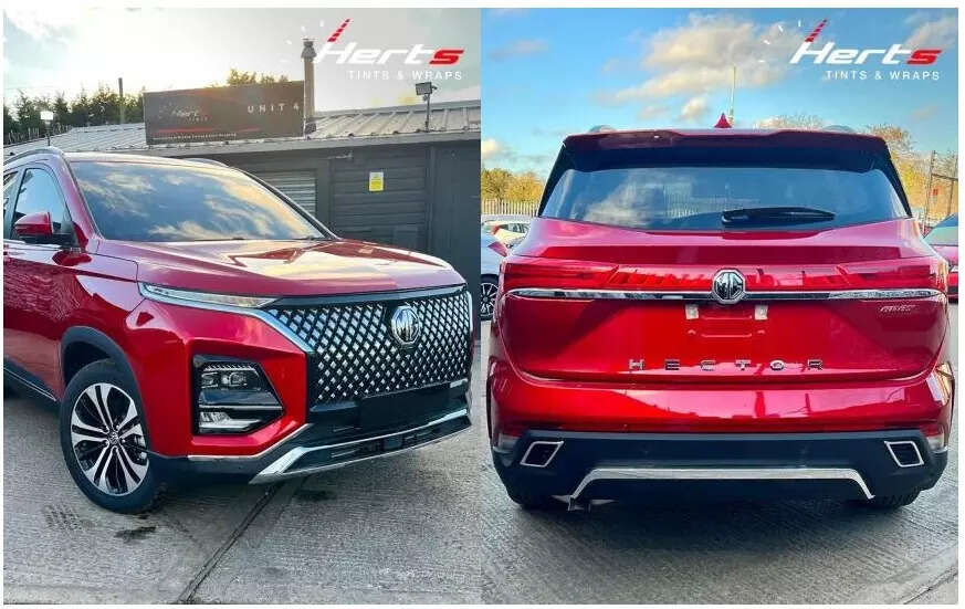 2023 MG Hector facelift breaks cover in spy images leaked by UK-based car customization shop