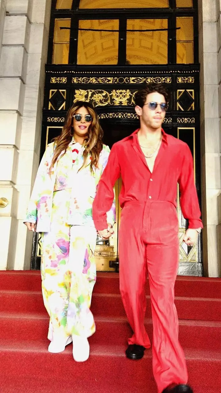 Priyanka-Nick walk hand-inhand