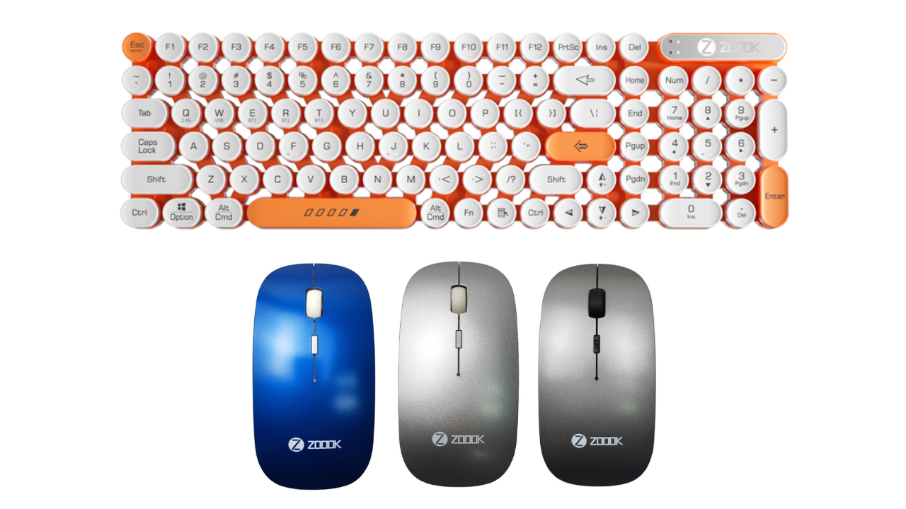 ZOOOK Prodigy Bluetooth Wireless Keyboard, Blade Bold Wireless Mouse