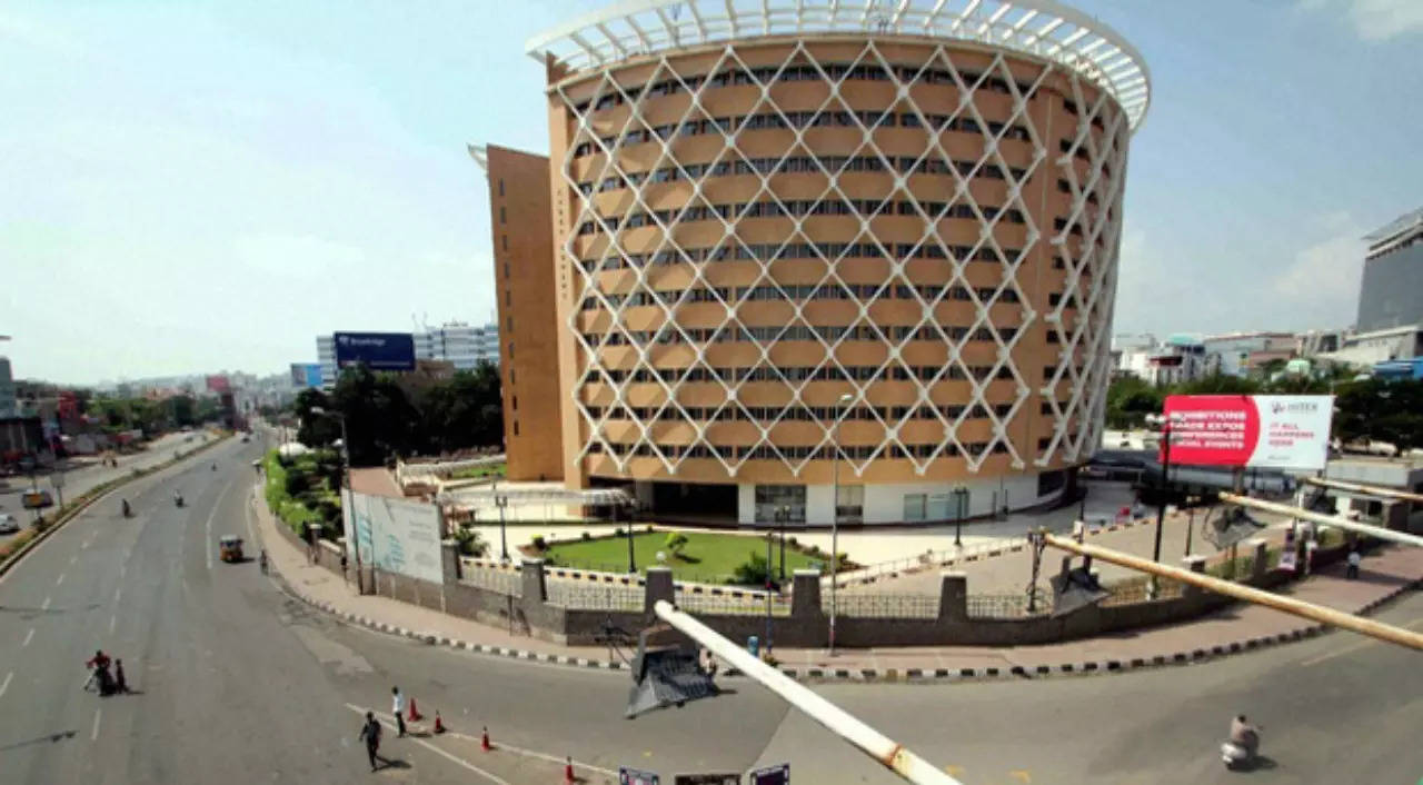 Hitech City building in Hyderabad.