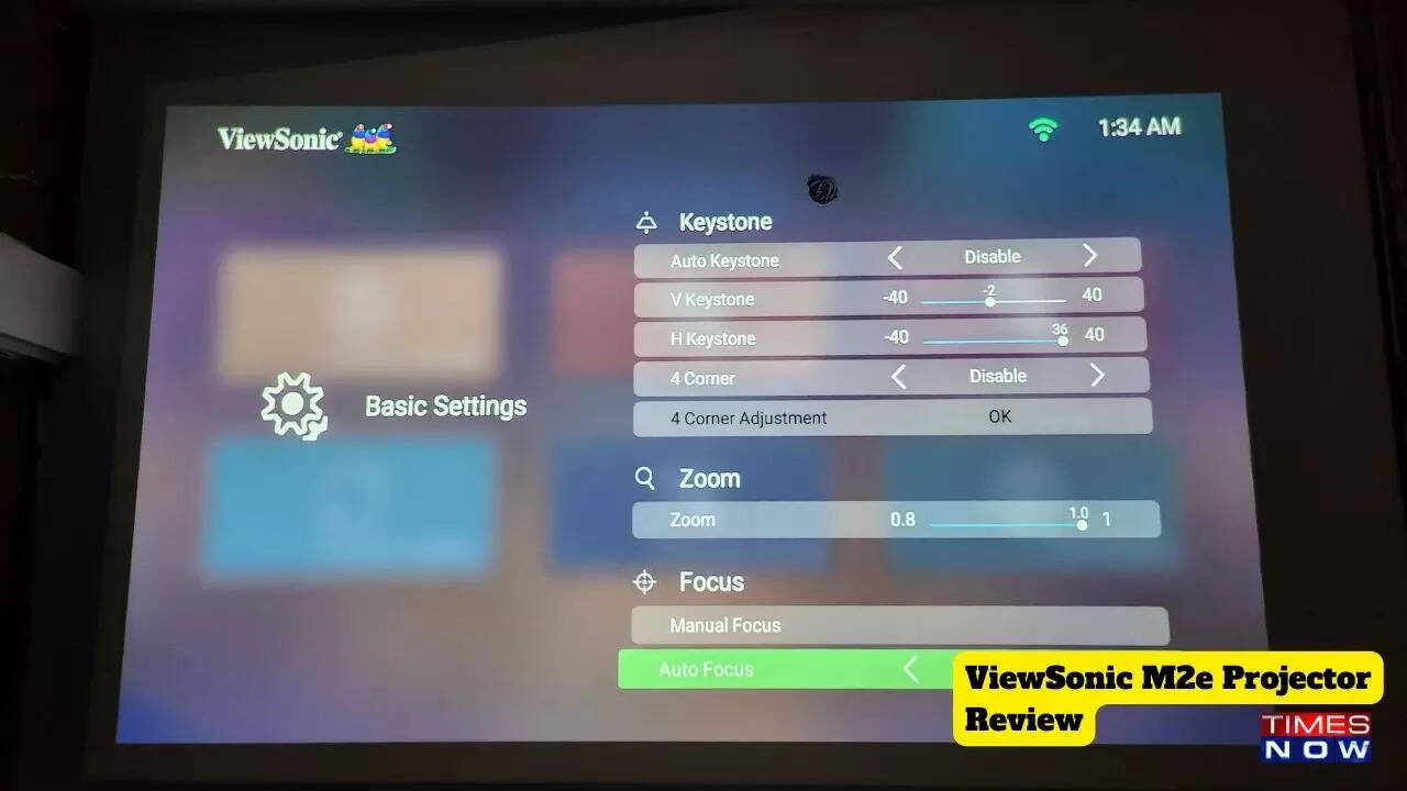 ViewSonic M2e LED Projector Review 100 Inch screen for the price of a