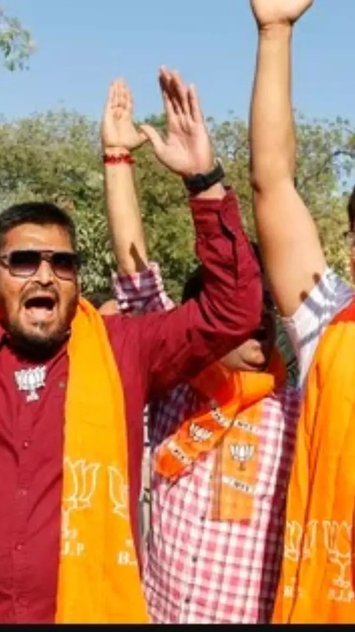 BJP workers in Ahmedabad