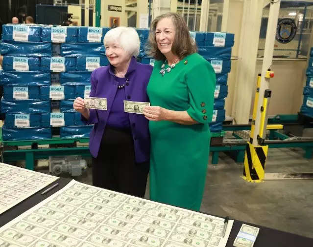 US Treasury Secretary Janet Yellen with US Treasury Chief Lynn Malerba