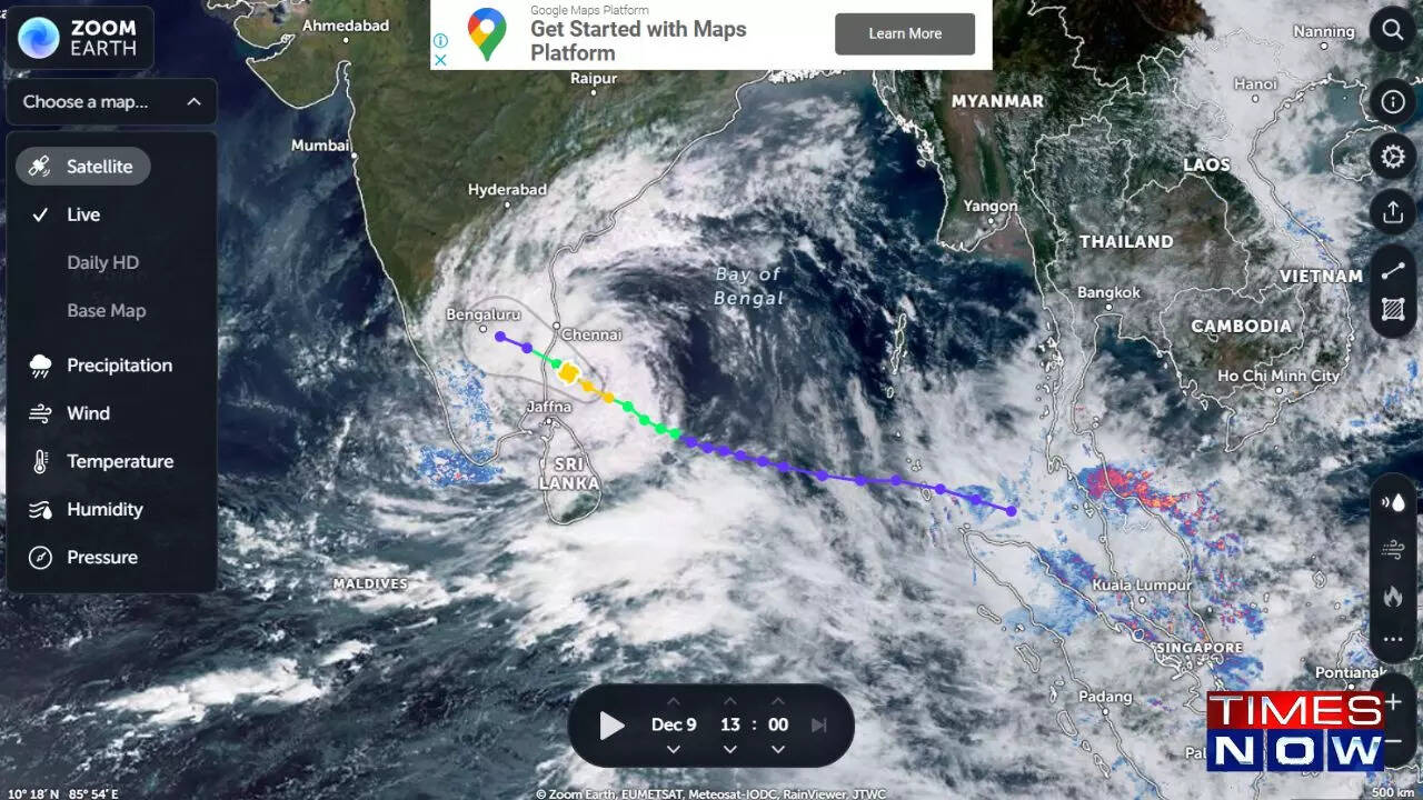 Cyclone Mandous Status Live Tracker, Weather Forecast Today in Chennai ...