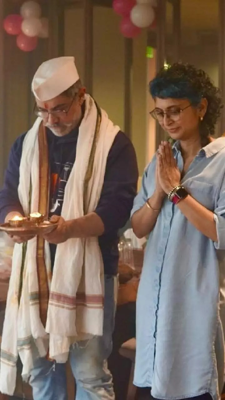 Aamir Khan performs kalash puja with ex-wife Kiran Rao