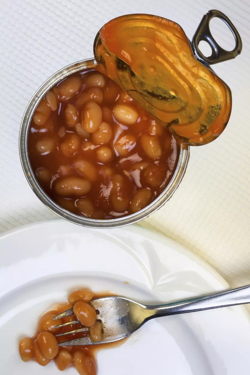 Canned baked beans