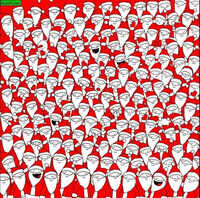 Optical illusion There are 7 hidden items in this Christmasthemed art