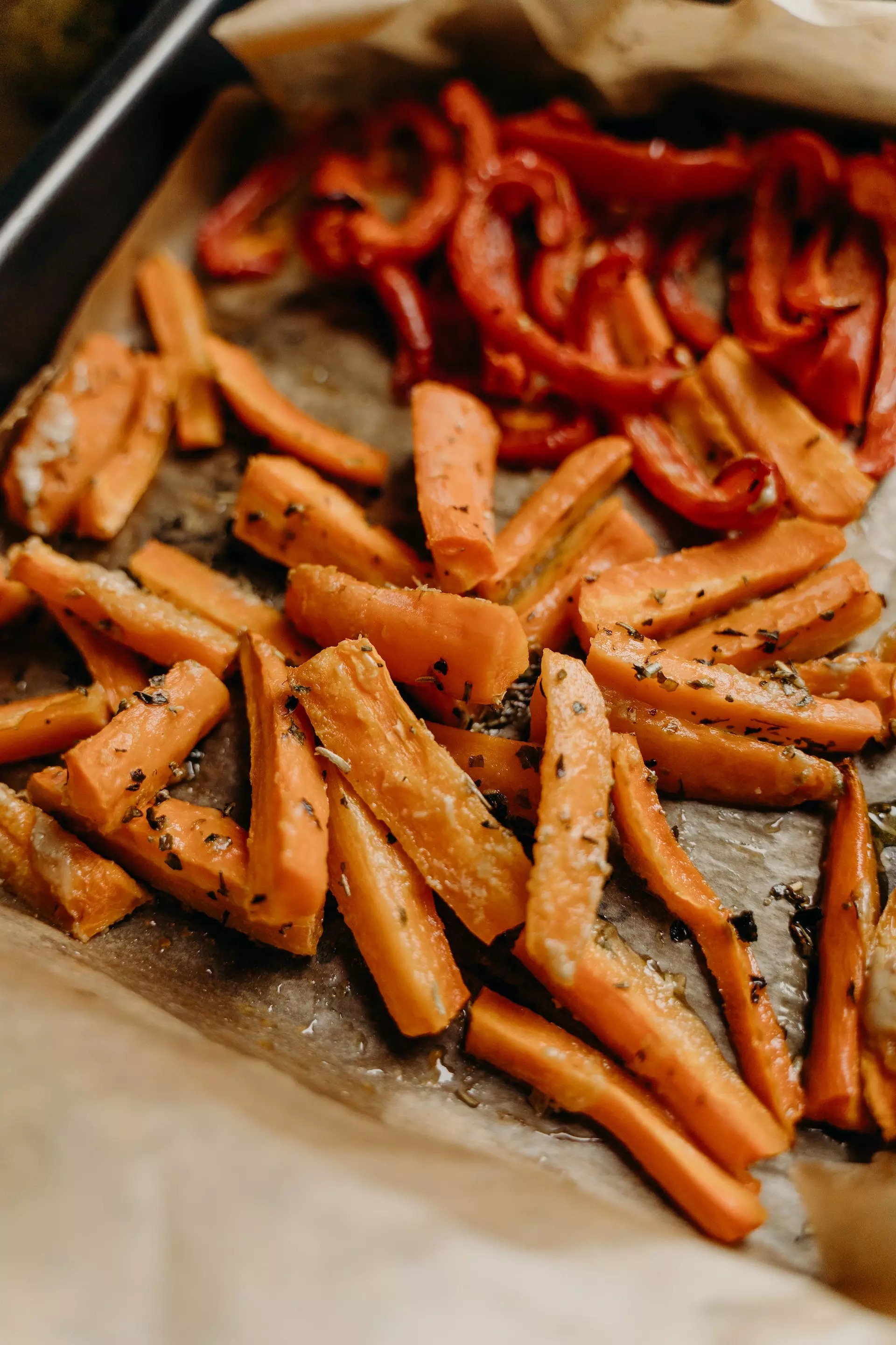 Baked veggie fries instead of French fries