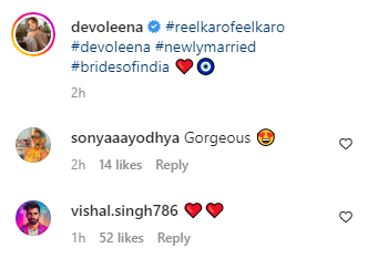 Vishal Singh reacts to Devoleena39s post