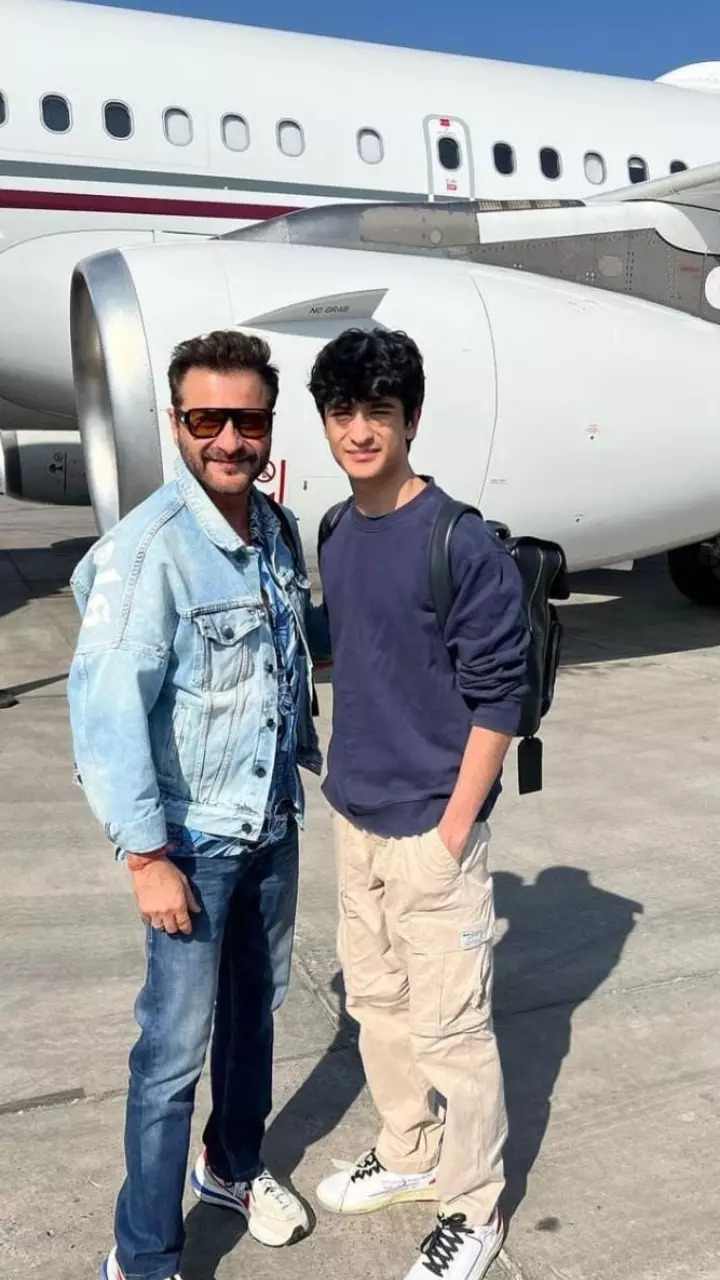 Sanjay Kapoor with his son