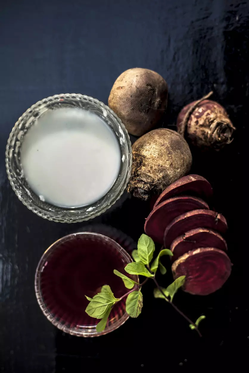 Beetroot honey and milk mask