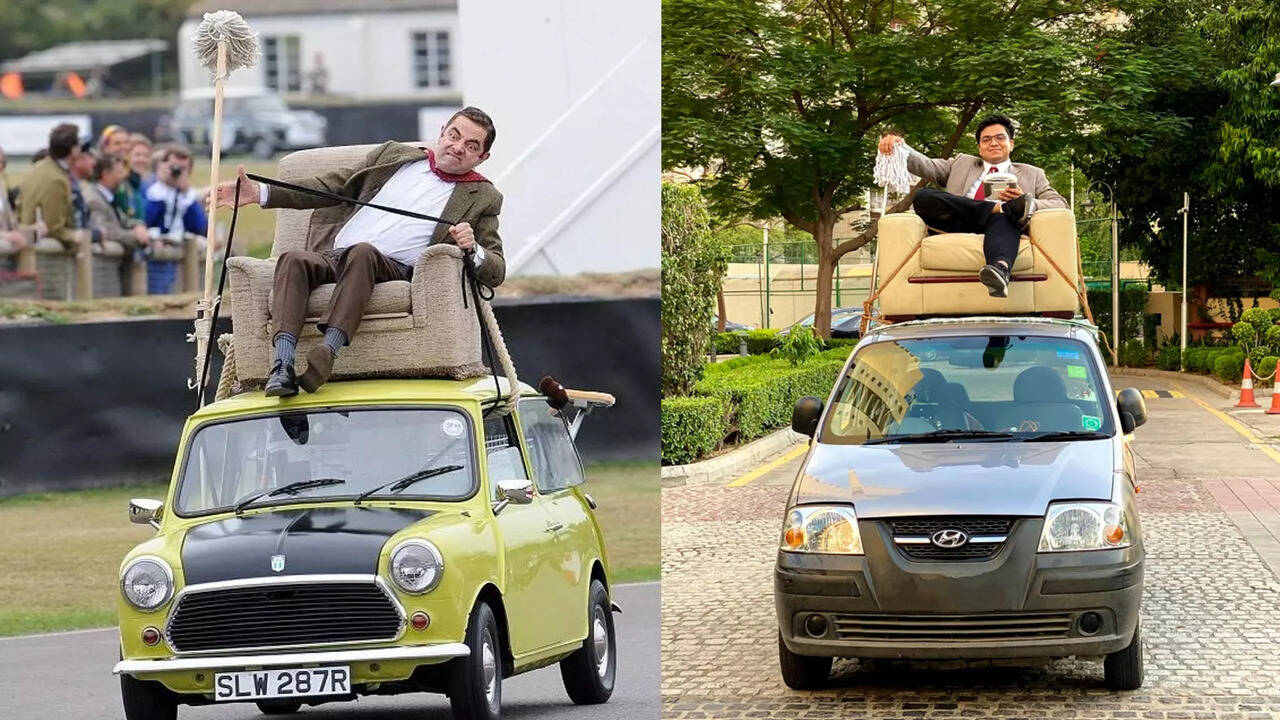 Watch Gurgaon guy replicates Mr. Bean's iconic green Mini Cooper with