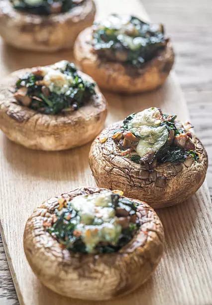 Baked stuffed mushrooms