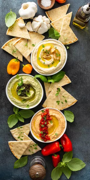 Hummus snack board